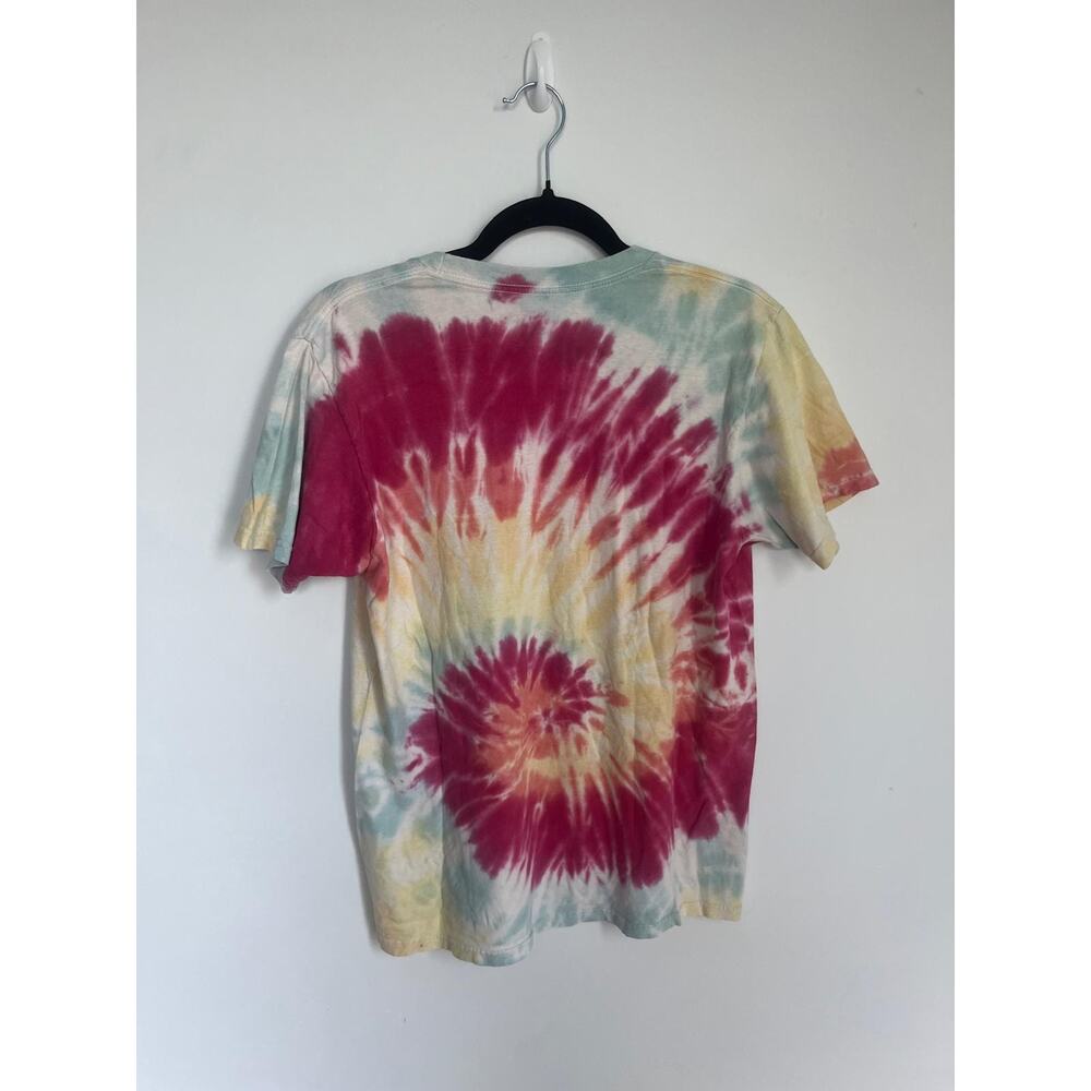Peanuts Tie Dye T Shirt Men M Woodstock 1969 Rainbow Spiral Graphic Tee - Picture 4 of 7